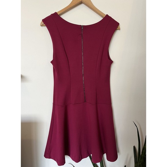 Free People Magenta Sleeveless Cha Cha Zipper Back Mini Dress Size Small - Picture 7 of 10